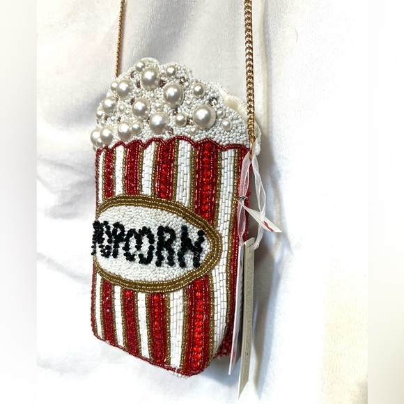 🍿🍿MADE IN INDIA VIRAL POPCORN BEADED  BAG-🍿🍿NWT - Picture 9 of 15